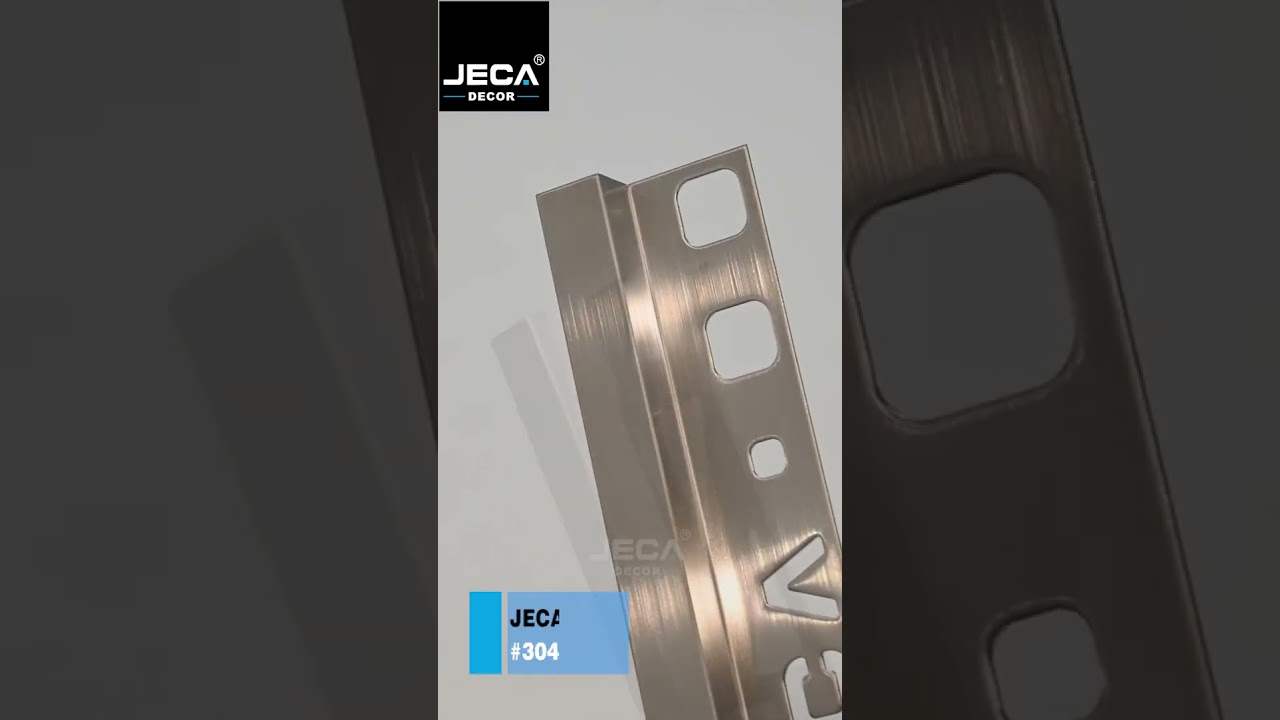 Aluminum and Stainless steel tile trim contrast