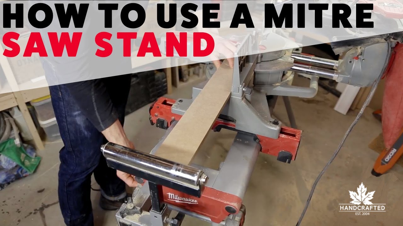 How to use a Mitre Saw Stand - Setting up saw stops