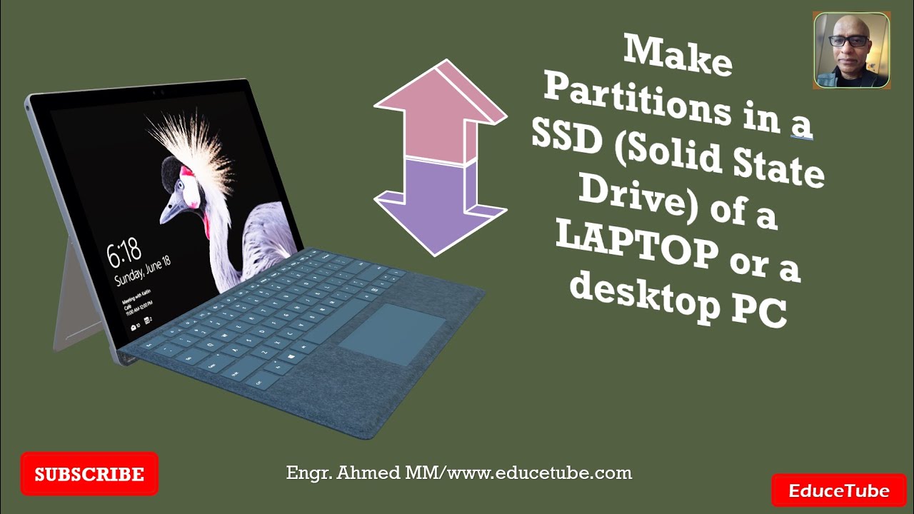 Partitions in SSD (Solid State Drive) of a Laptop or a desktop PC