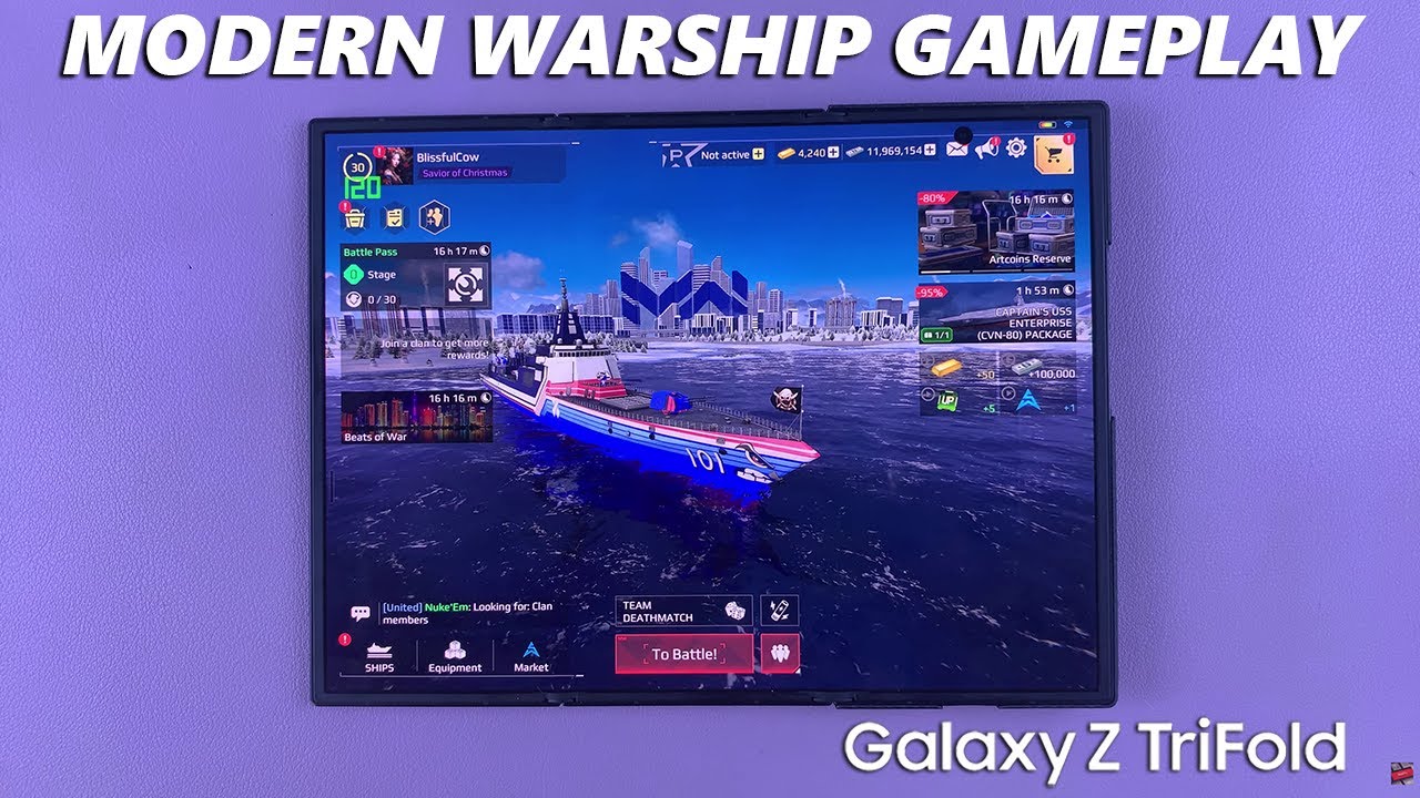 Samsung Galaxy Z TriFold: Modern Warship Gameplay | Max Graphics