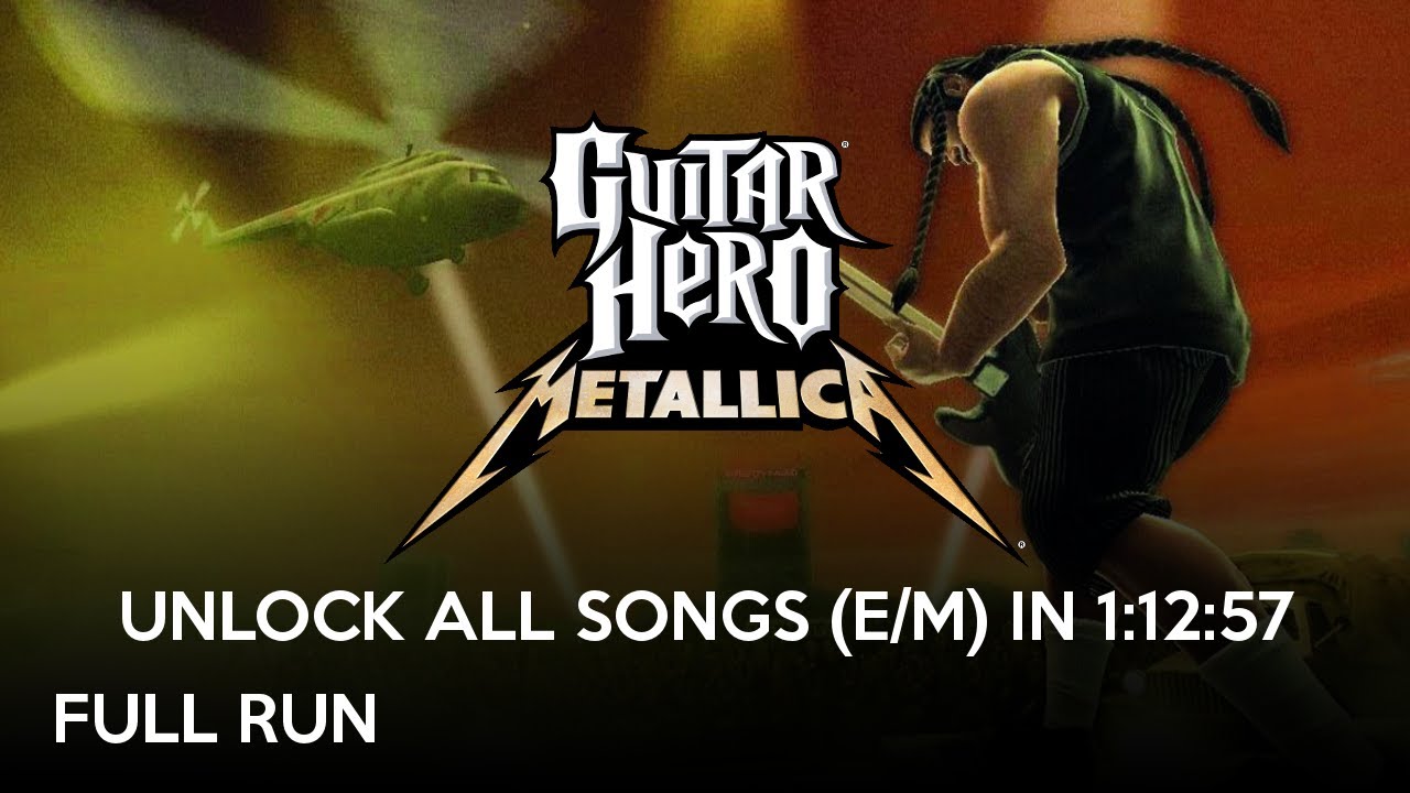 WR 1:12:57 | Unlock All Songs (Easy/Medium) | Guitar Hero: Metallica Speedrun