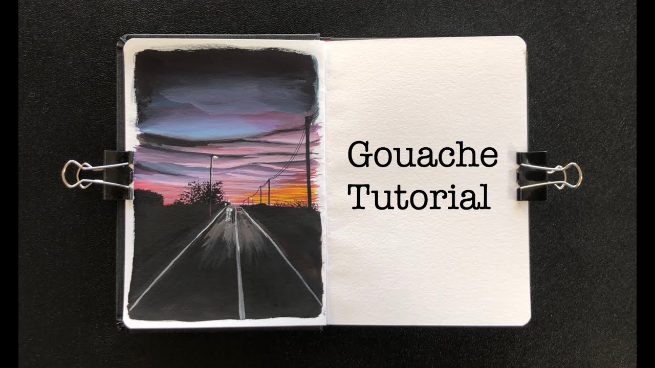 How to Paint a Night Time Road Scene in Gouache
