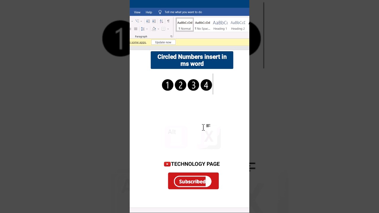 Circled numbers in ms word #viral #technology #education #exceltips #trend #microsoft #shortcut