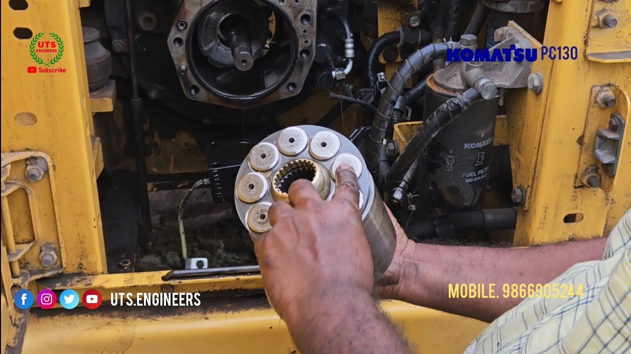 #komatsu PC130-7 Hydraulic Main Pump Repair in #maharashtra