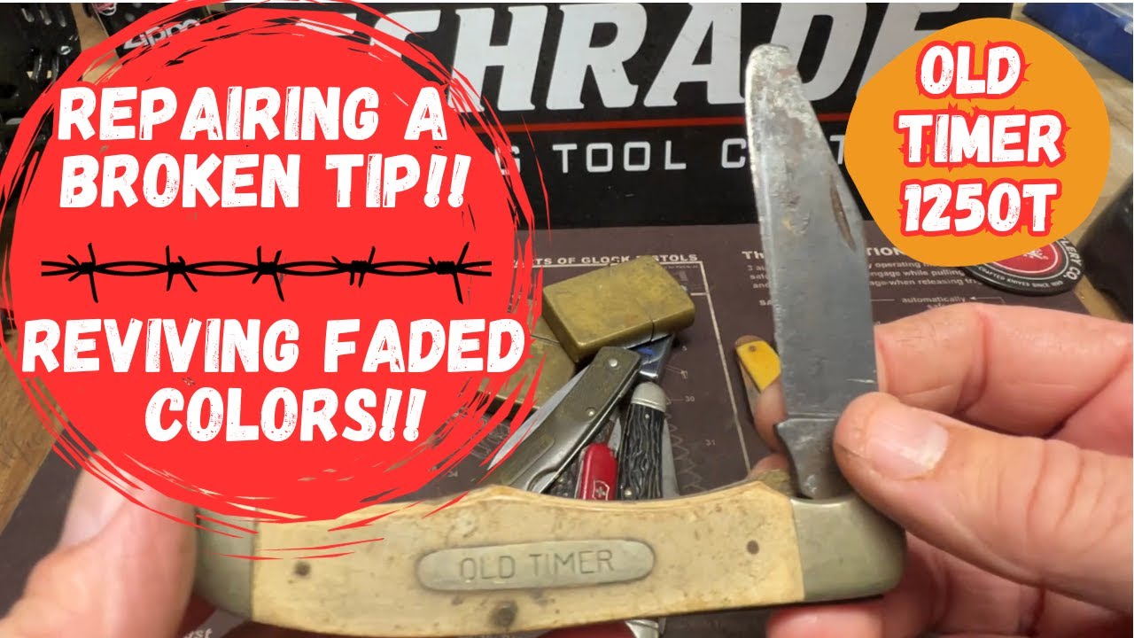 Restoring a Vintage Schrade Old Timer 125OT: Repairing a Broken Tip & Reviving Faded Colors!!