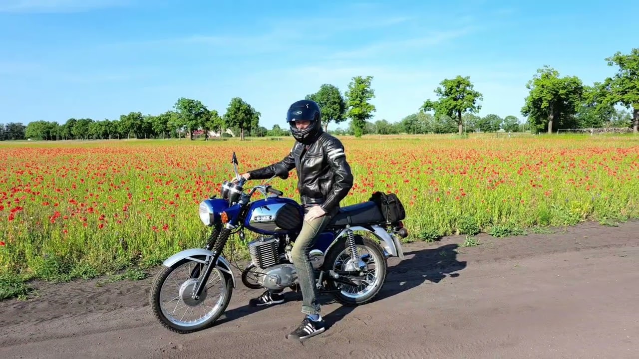 Mit der MZ TS250/1 unterwegs