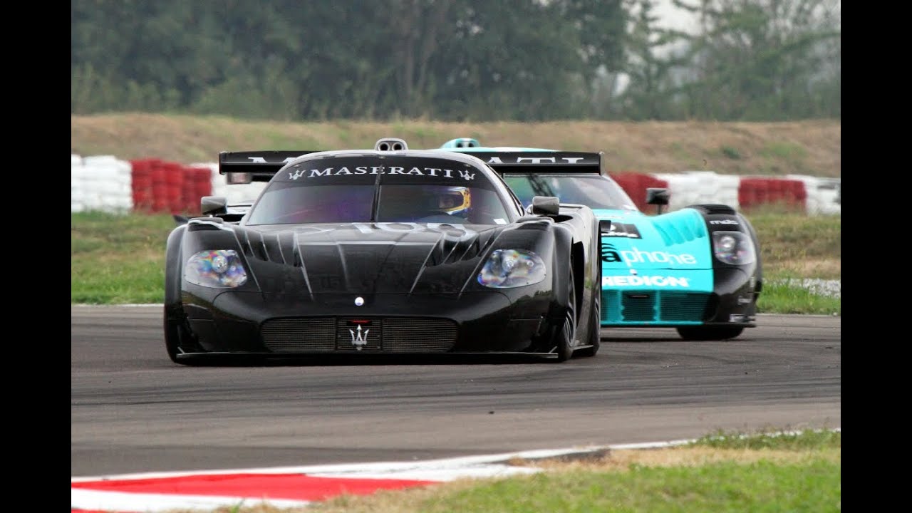 3x Maserati MC12 GT1 on track - Pure Sound!!!