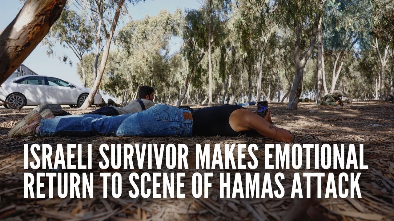 Israeli survivor makes emotional return to scene of Hamas attack