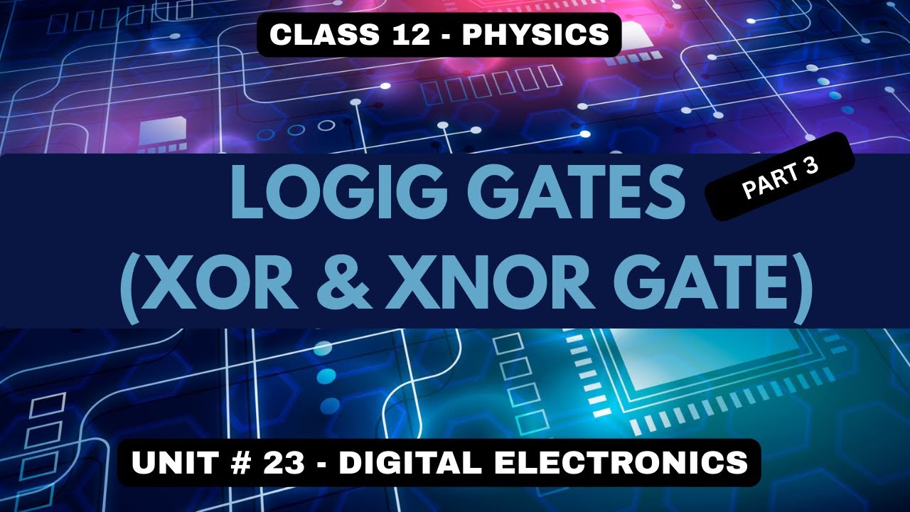 Logic Gates (XOR & XNOR Gate) - Unit 23: Digital Electronics- Class 12