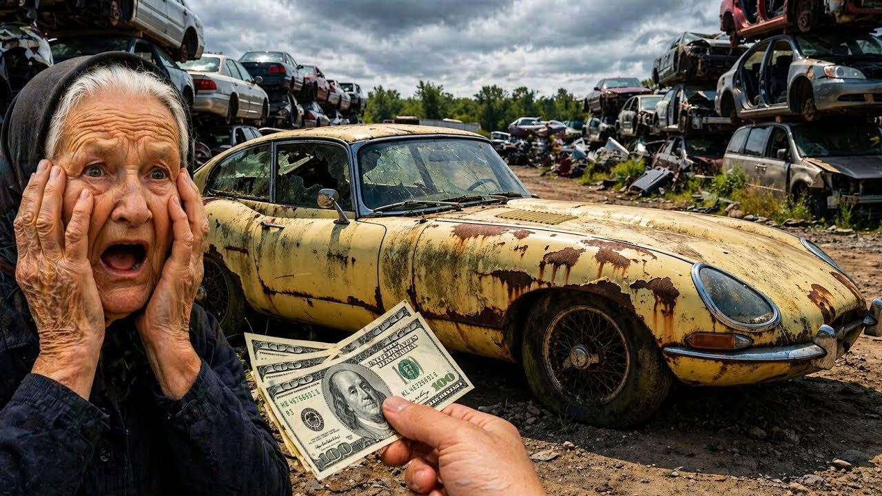 Abandoned 1965 Jaguar E-Type Found in Junkyard – Full ASMR Restoration