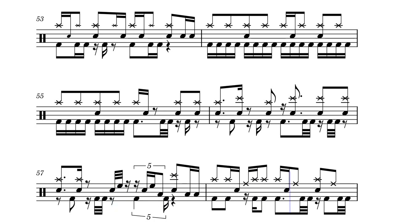 Feed A – OLDCODEX - Drum Sheet - Drums Only