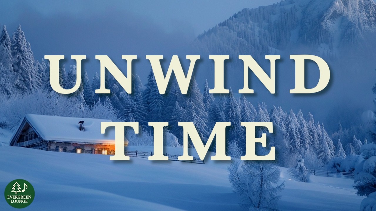 Winter Twilight - Cozy Cabin | Music Only | 雪山の静かな夜、心温まるアコースティックBGM