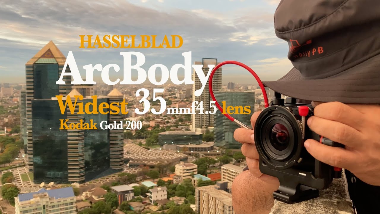En : The Hasselblad ArcBody, 35mm [19mm] lens f4.5, Apo-Grandagon, New film 120 type from Kodak