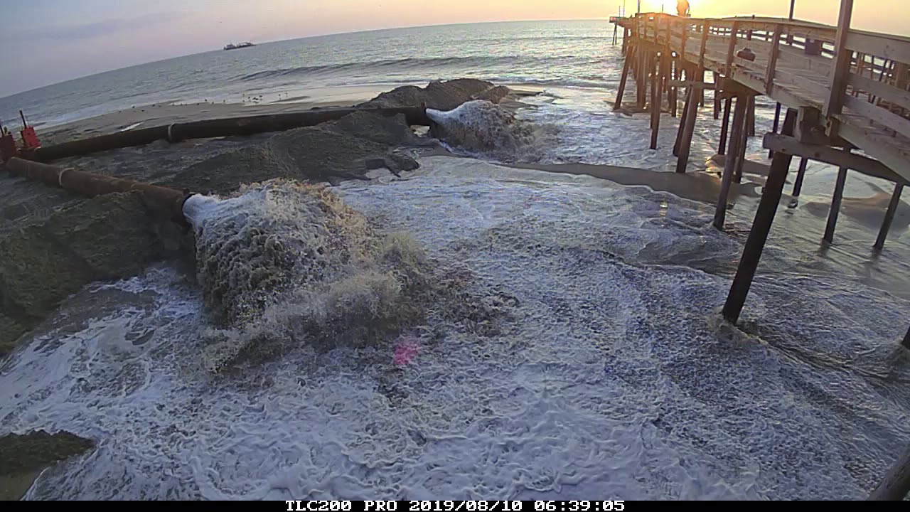 Nags Head Beach Nourishment Time Lapse Video Near Outer Banks Pier August 2019