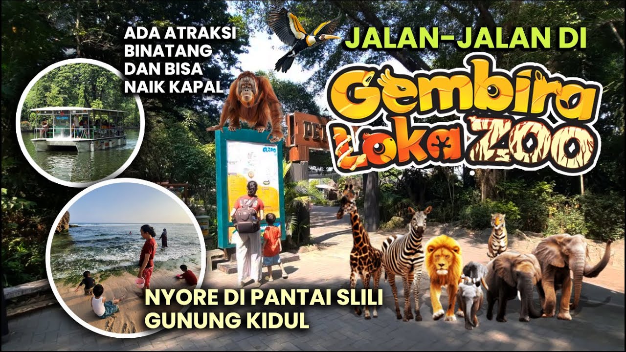 Jalan-jalan di Gembira Loka Zoo || Melihat Pertunjukan Binatang || Menikmati Senja di Pantai Slili.