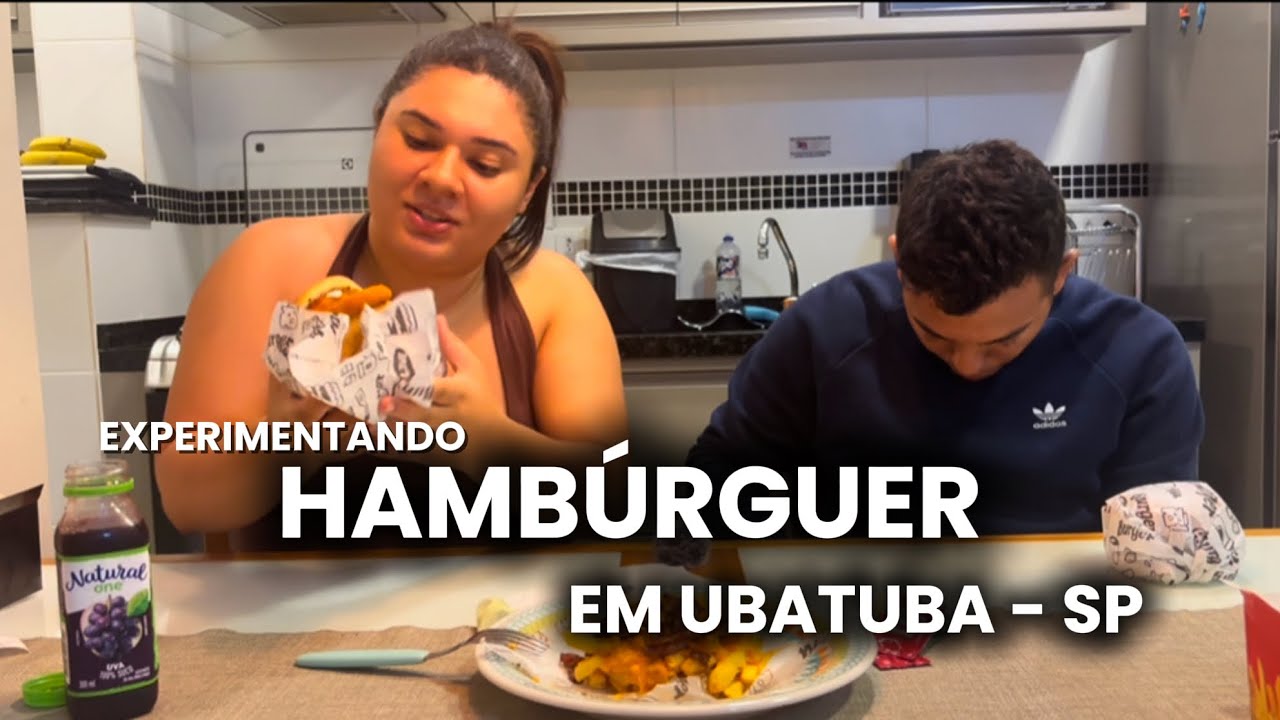 &Eacute; bom o hamb&uacute;rguer de Ubatuba? Experimentando delivery na praia!