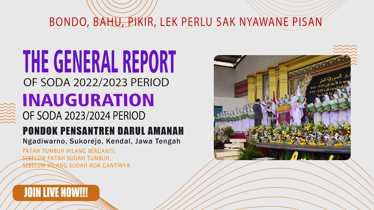 GENERAL REPORT SODA 2022-2023 PERIOD & INAUGURATION SODA 2023-2024 PERIOD