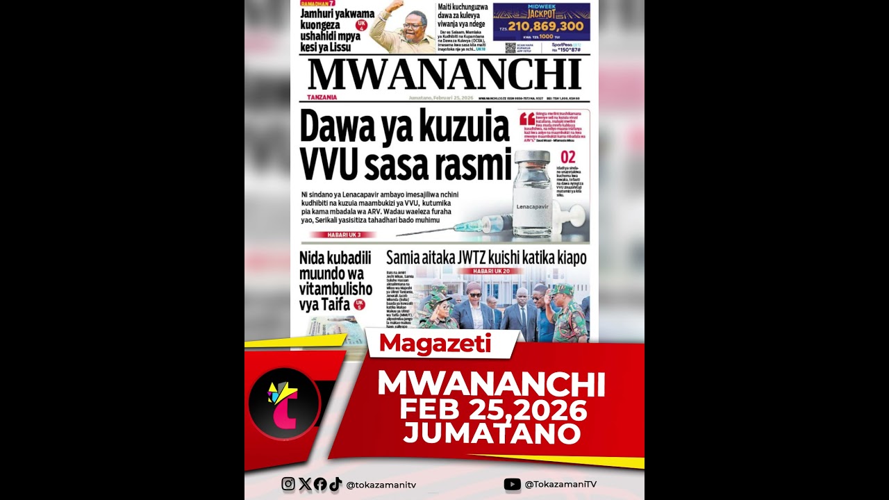 MWANANCHI LEO FEB 25 #magazetiyaleo #magazeti #shorts
