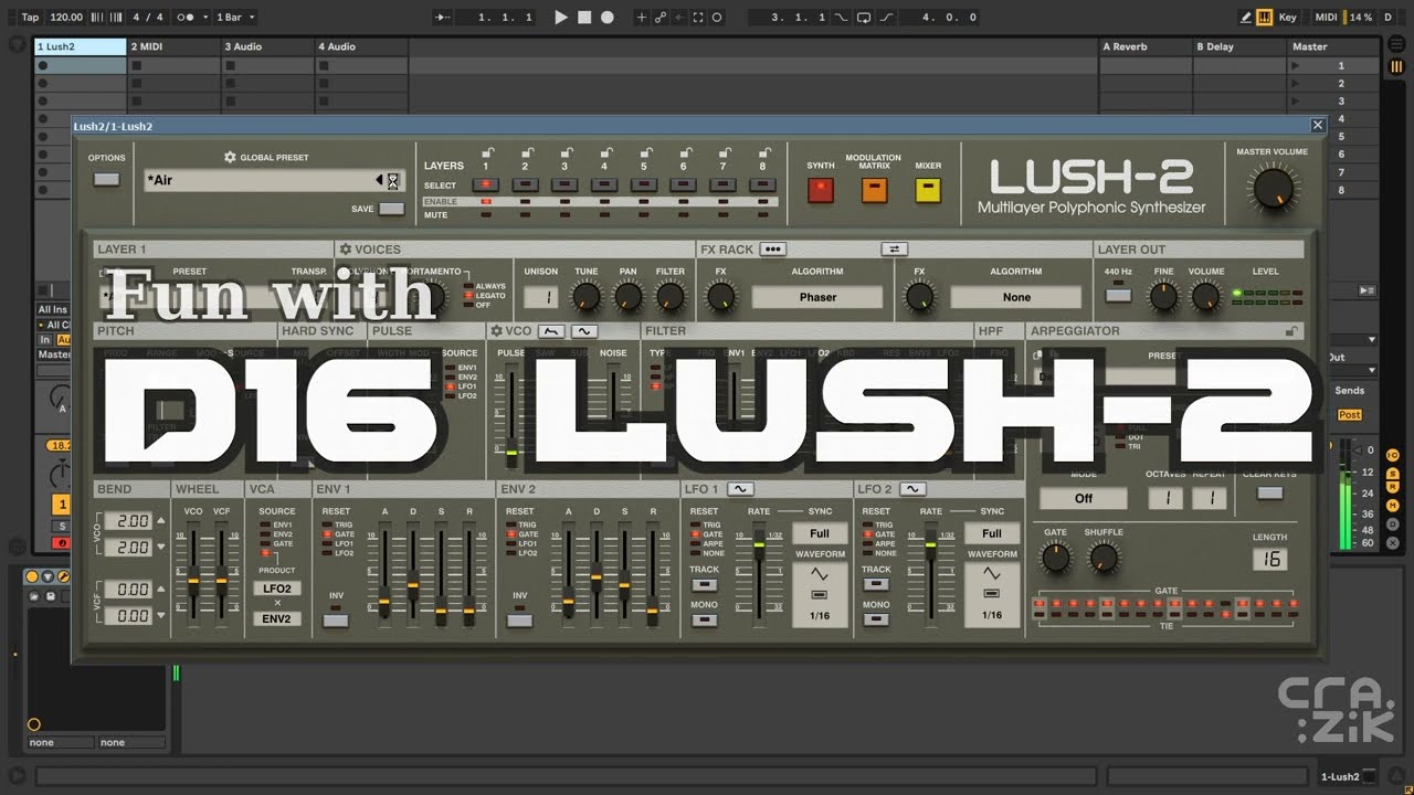 D16 Lush 2 - Roland SH-101 Emulation - Demo by Crazik