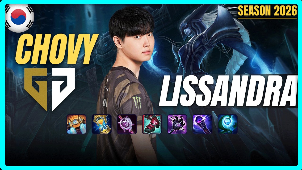 GEN Chovy LISSANDRA vs TWISTED FATE Mid - Patch 26.10 KR Ranked | lolrec