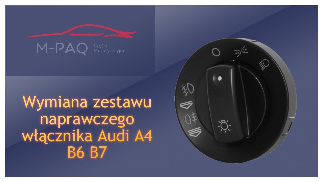 Wymiana Włącznik przełącznik świateł Audi A4 B6 B7 zestaw naprawczy