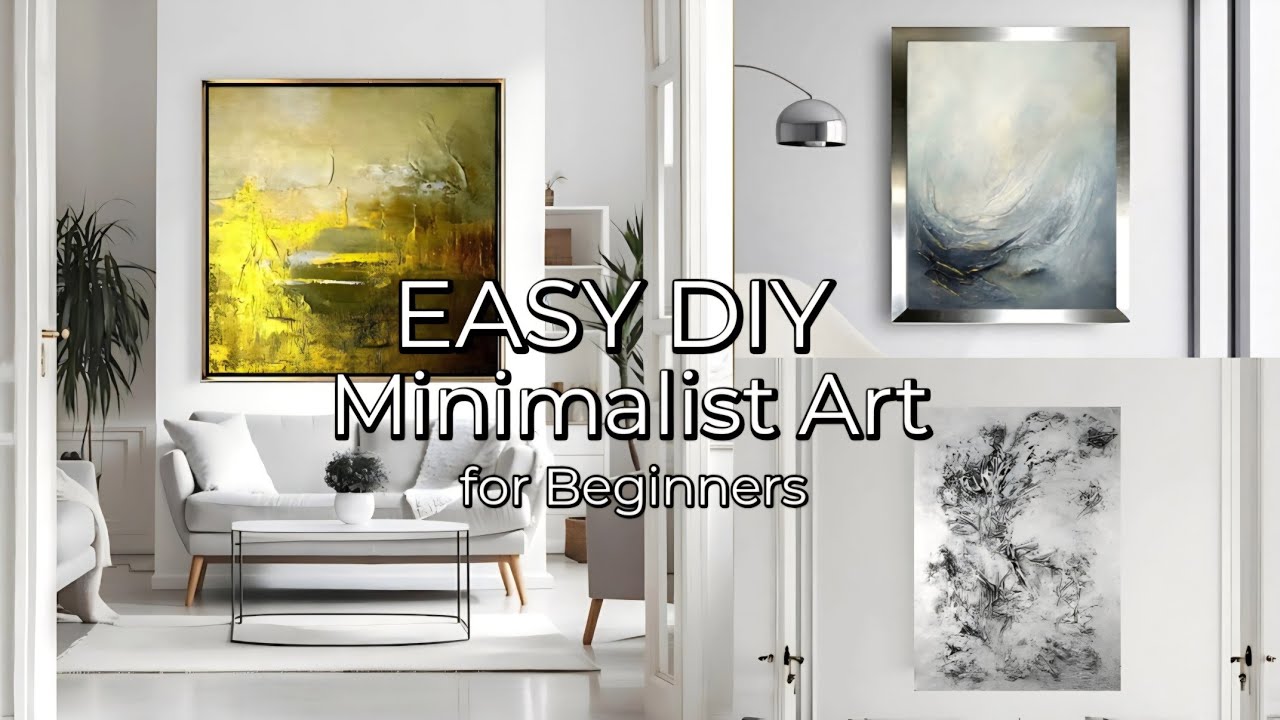 DIY Minimalist ABSTRACT Art: 5 Acrylic Painting Ideas for Beginners (571)