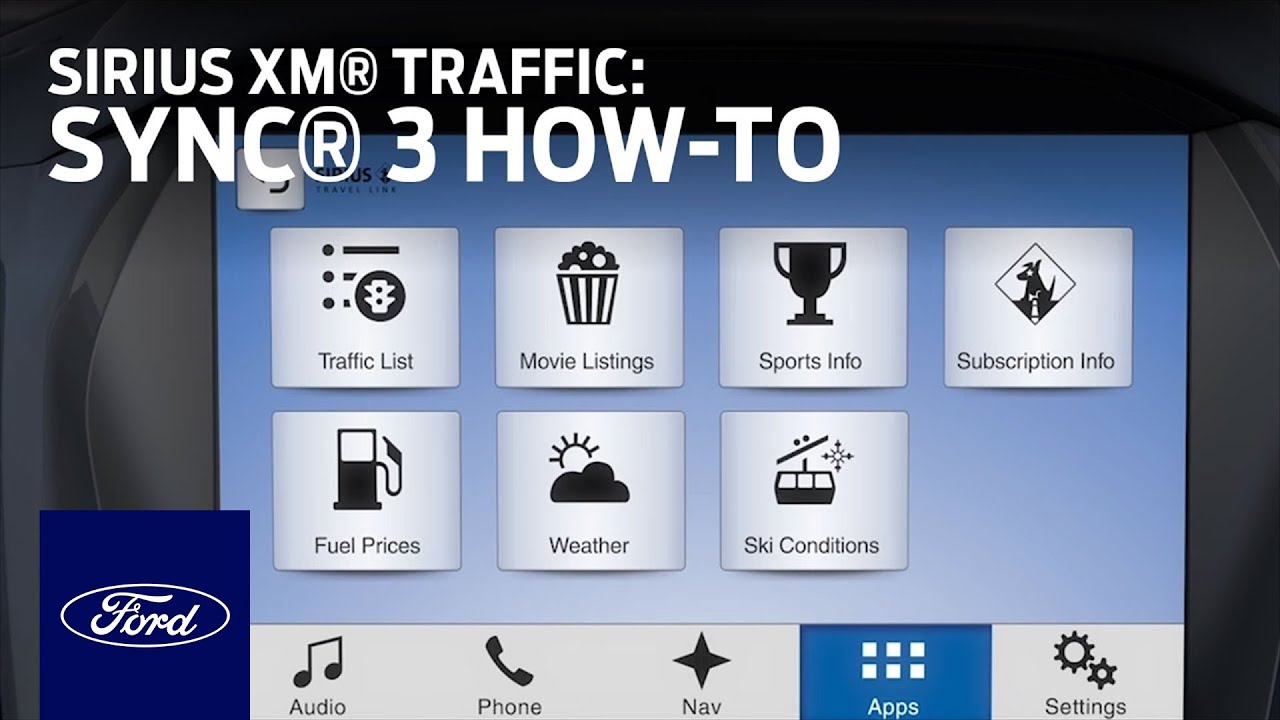 SYNC 3 Sirius XM Traffic and Travel Link | SYNC 3 How-To | Ford