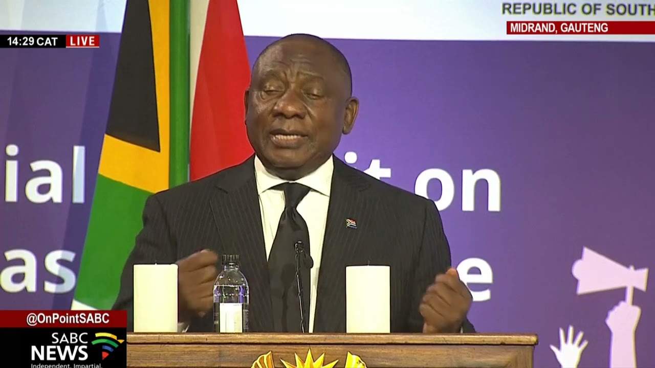 President Ramaphosa addresses the Gender-Based Violence and Femicide Summit