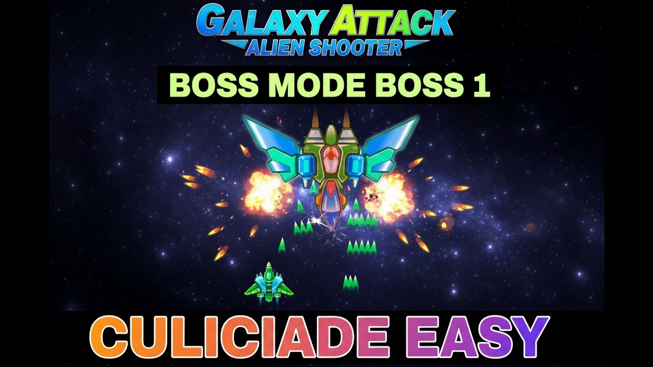 Galaxy Attack Alien Shooter Can You BEAT BOSS 1 in Under 1.30 Minute in New BOSS MODE?