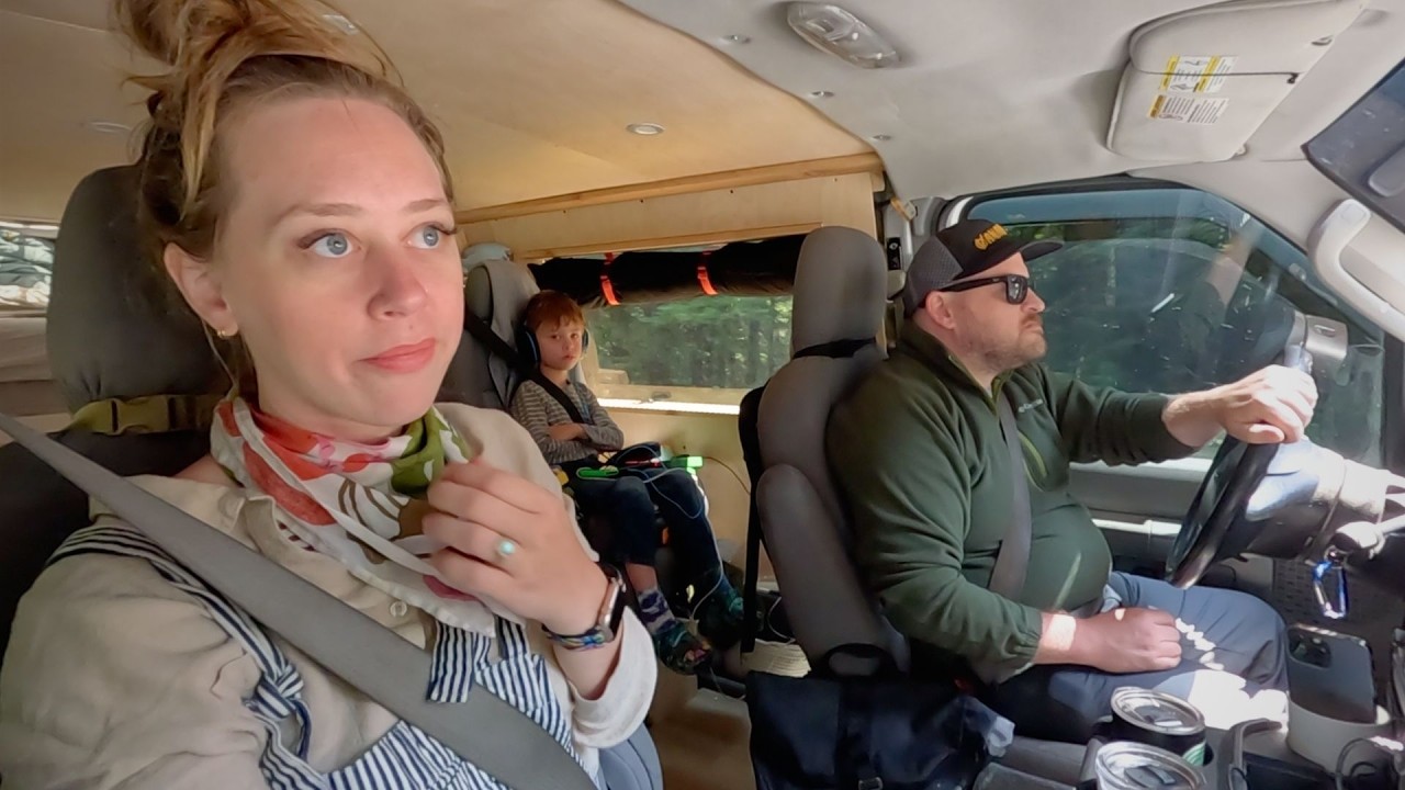 Vanlife in the redwoods of Northern California.