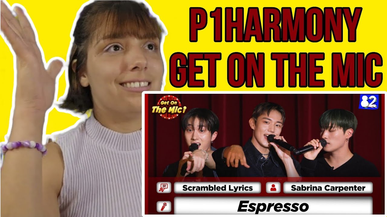 Does P1Harmony know the lyrics to Espresso? | Get On The Mic | Lovin On Me, etc | Hello82 | REACTION