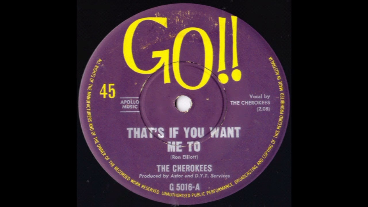THE CHEROKEES - THAT'S IF YOU WANT ME TO