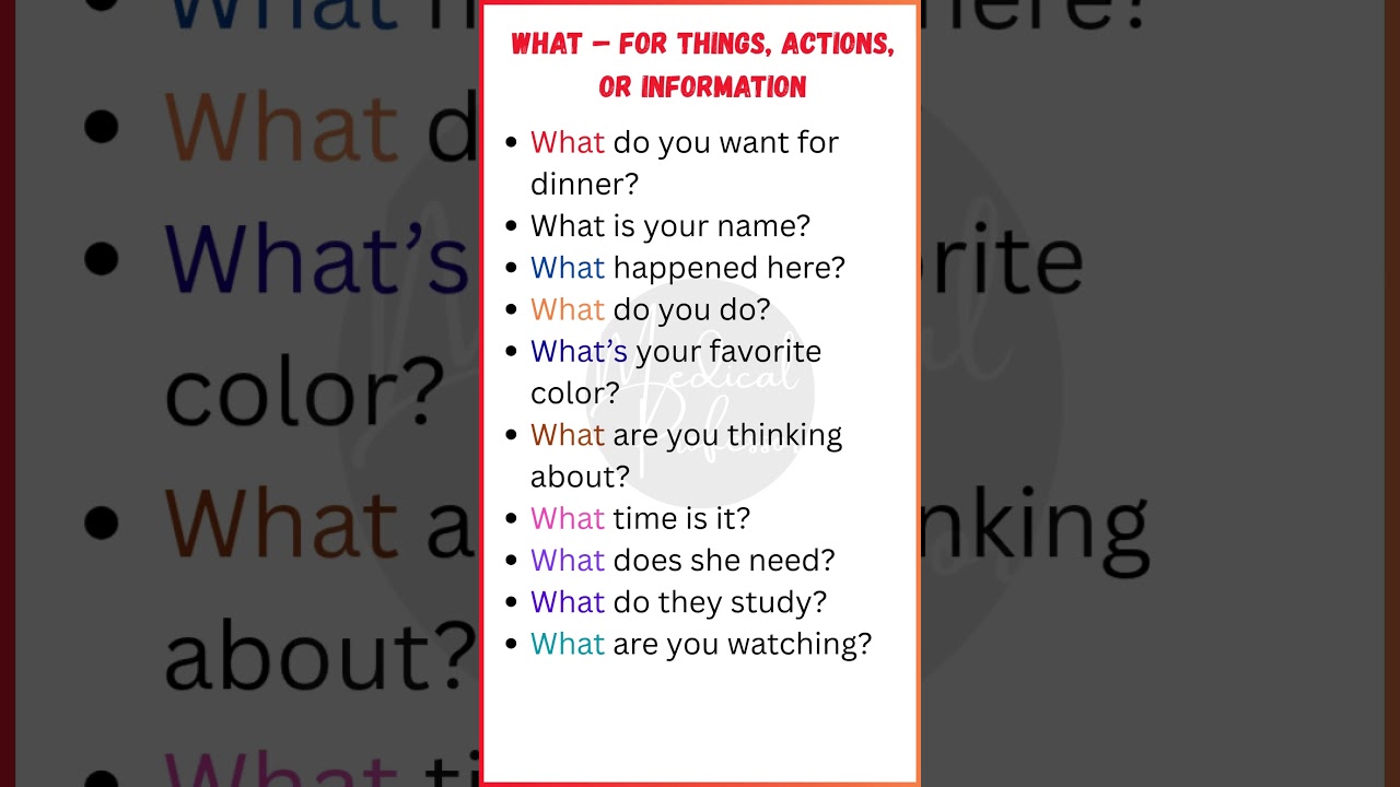 What Questions in English | 10 Daily Use Examples