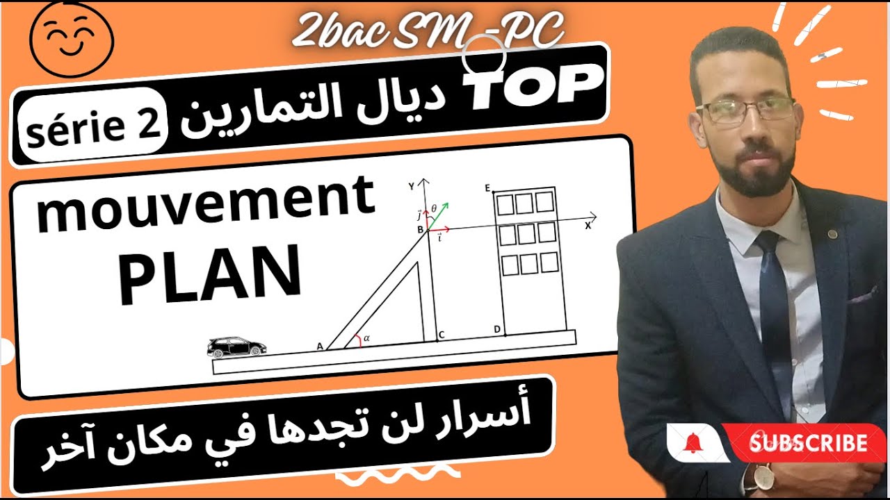 EXERCICES Mouvement plan serie 2 - 2BAC (astuces, démonstrations) mécanique Pr.AITELAJINE