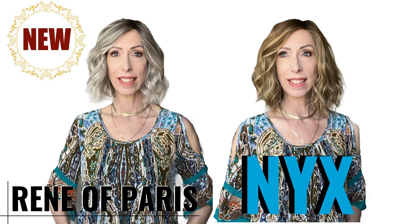 The NEW Rene Of Paris NYX WIG | Wavy Mid-Length Style | 2 Colors Mochaccino-R And Silver Oyster-R