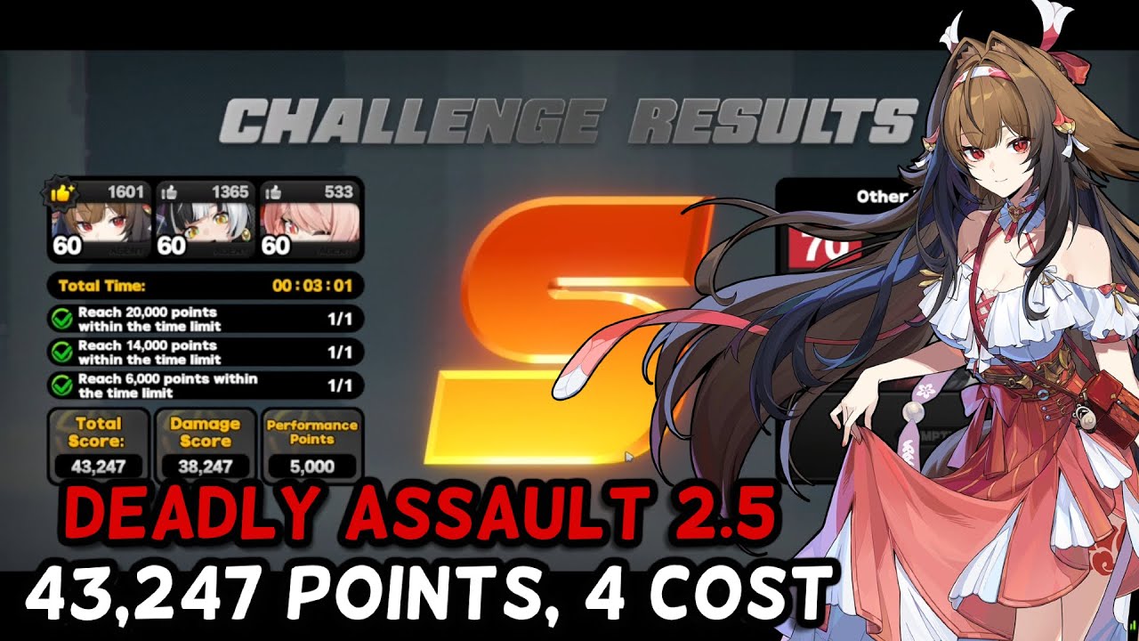 Ye Shunguang Team (4 Cost) Deadly Assault 2.5 Primordial Nightmare (43,247 pts) | Zenless Zone Zero