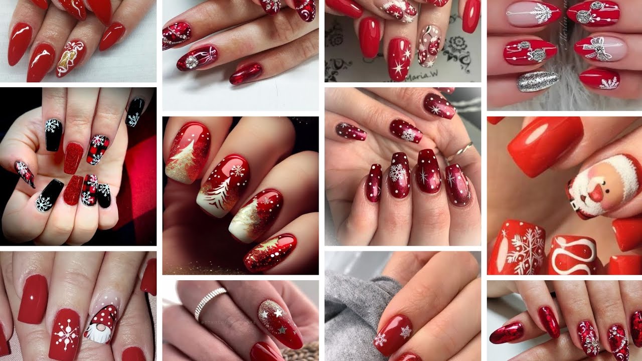 Beautiful red color Christmas nail polish