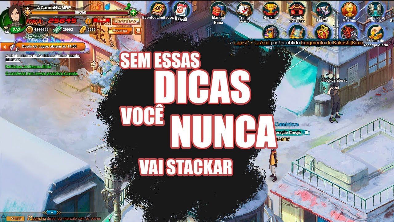 COMO JOGAR CERTO EM UM SERVER NOVO | Naruto Online.