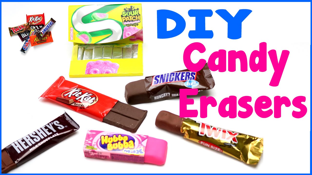 DIY Crafts: 6 Easy DIY Candy Erasers - Cool Unique Craft Tutorial