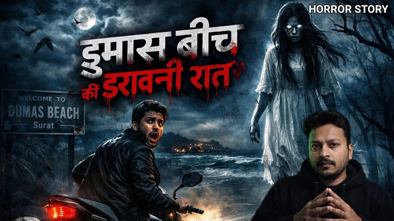 डुमास बीच की भयानक चुड़ैल 😱💯 | Dumas Beach Real Horror Story ❌ | @bloodytales.1 