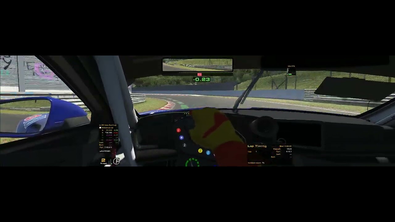 Sim Racing Test.  Nurburgring Lap - Porsche GT3R