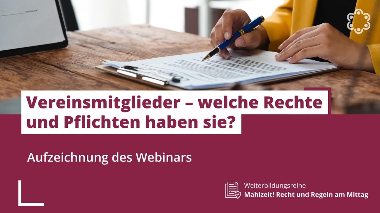 Vereinsmitglieder – welche Rechte und Pflichten haben sie? | Mahlzeit! Recht und Regeln am Mittag