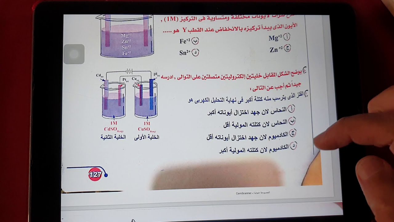 مندليف ج٢ كهربية الخلايا التحليلية ( 23 سؤال اختياري )