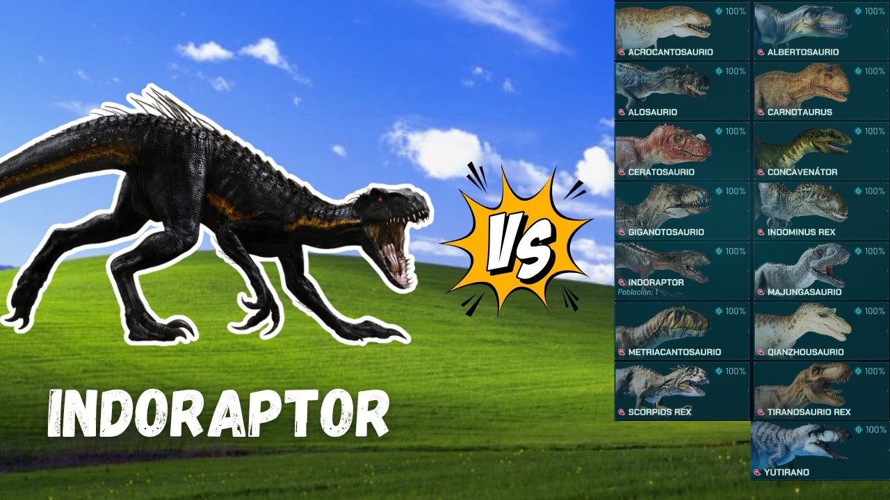 Indoraptor vs Todos los dinosaurios grandes y medianos COMENTA: ¿Quién gana esta pelea?
