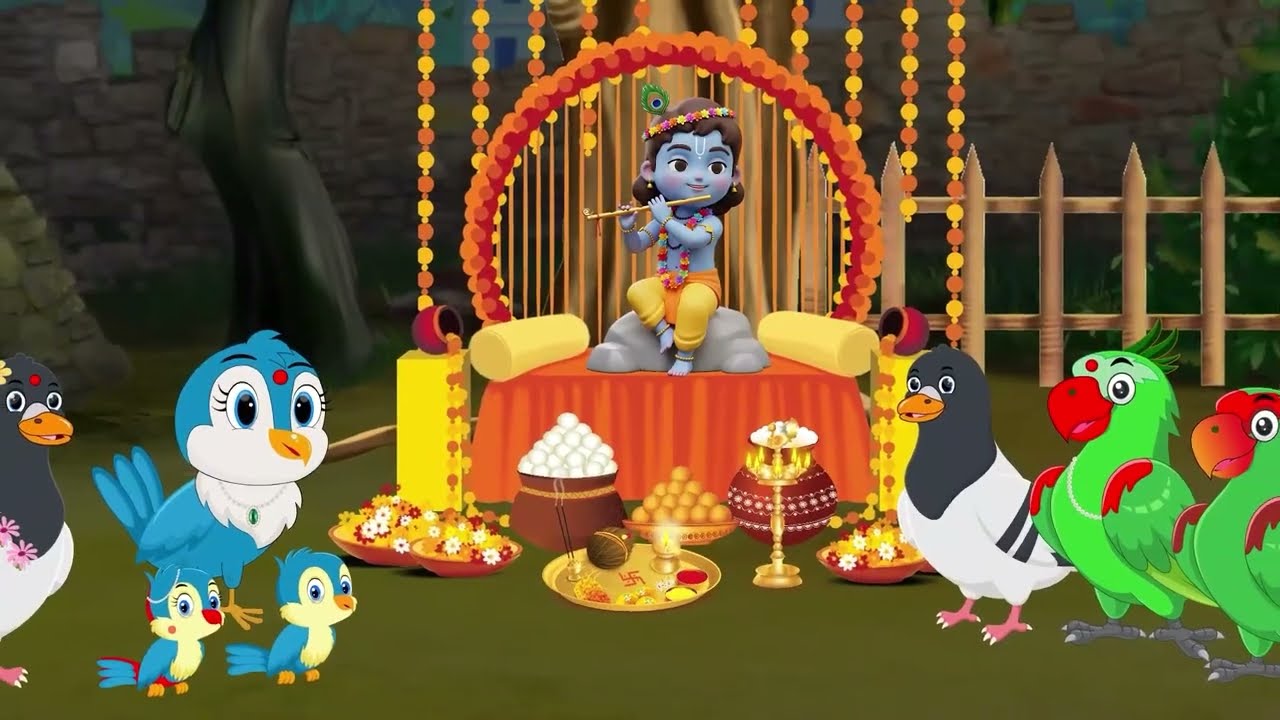 Radha नाम जप | Chidiya Wala Cartoon | bird Cartoon | Hindi kahaniya | cartoon | Champa Chidiya
