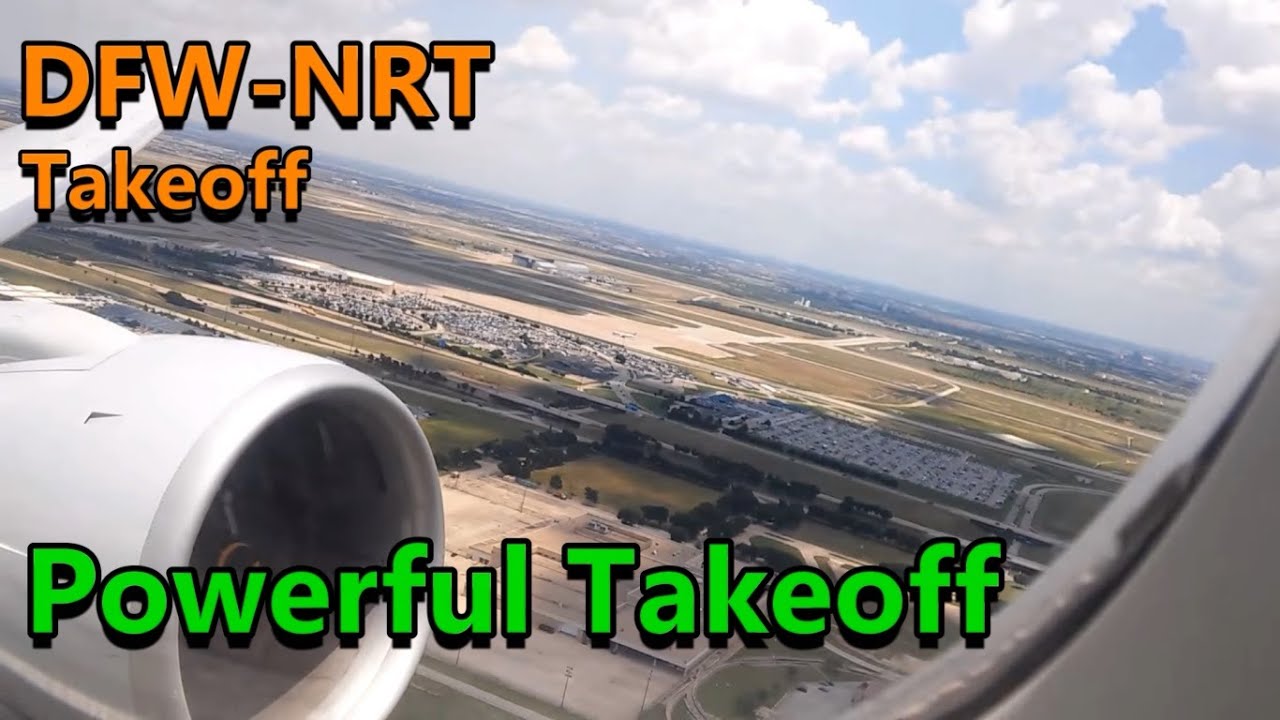 American Airlines 777-200ER Takeoff from Dallas Fort Worth
