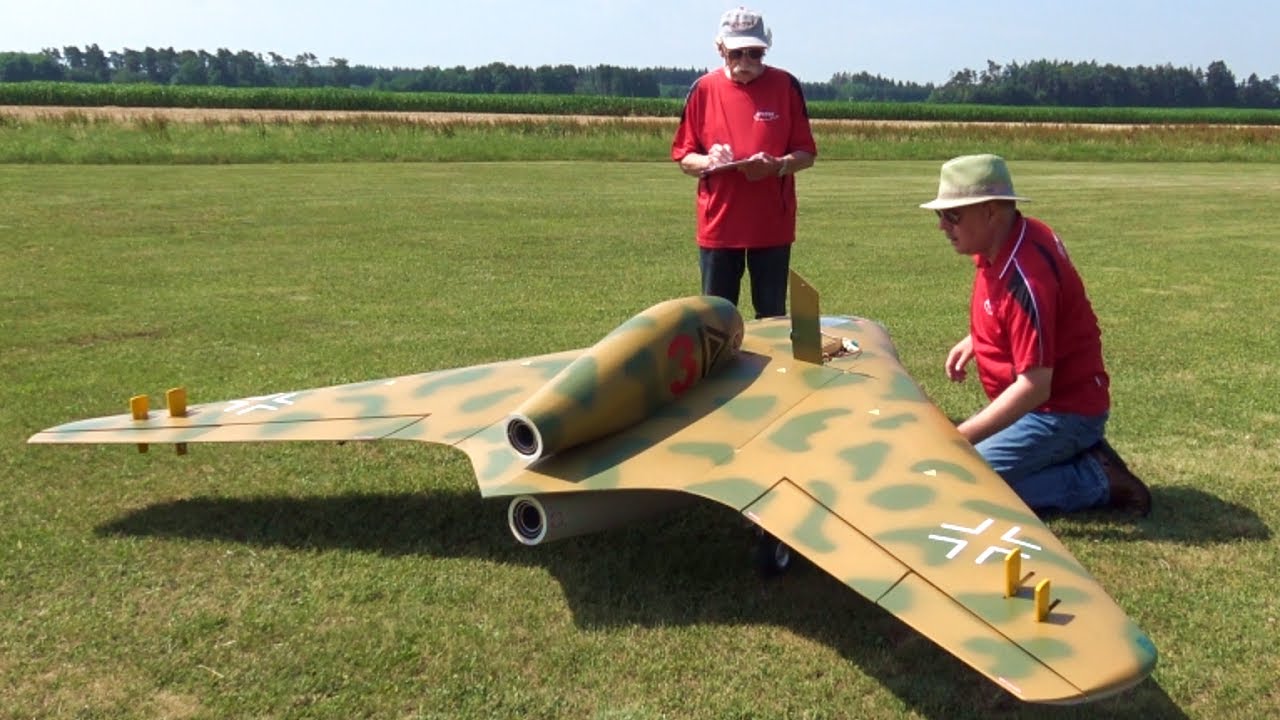 Giant Homemade Rc Gotha P.60A With Twin Turbine