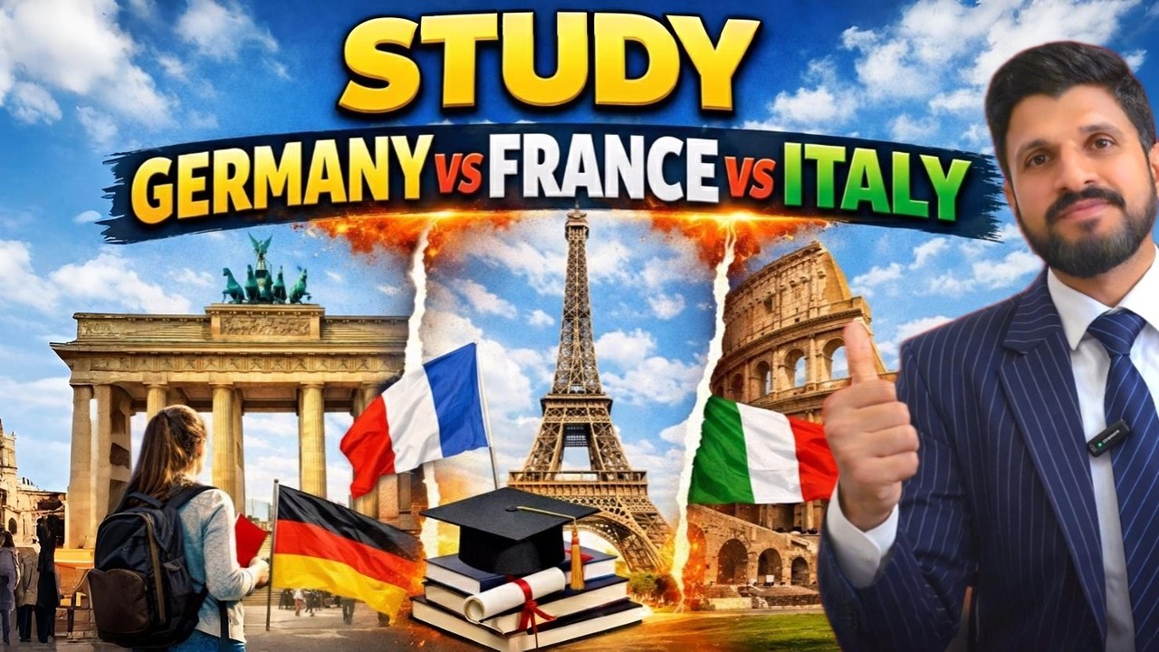 Study In Germany vs France vs ITALY | FEE | Post Study Permit | Funds | Study In Schengen Countries