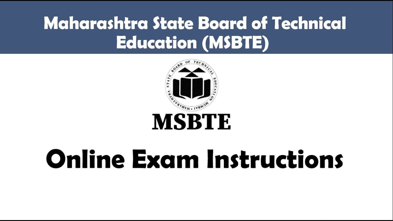 MSBTE Online Exam Demo and Instructions for Winter 2020-21