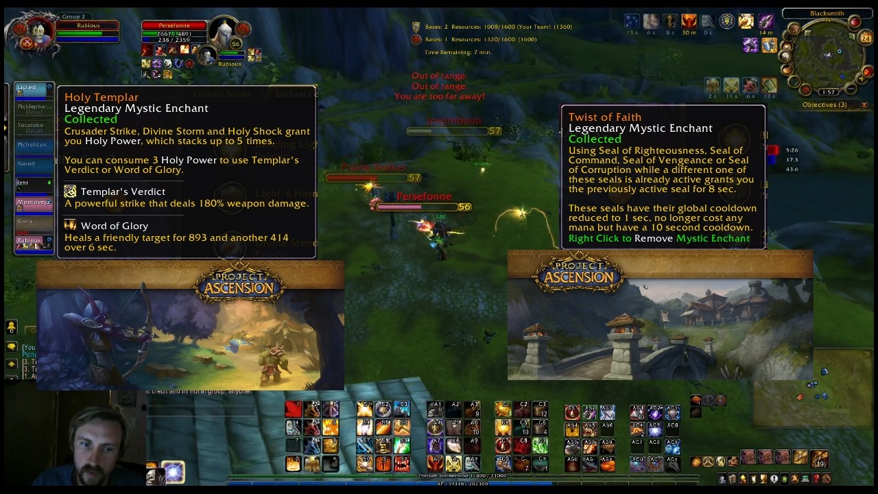 Holy Templar & Twist of Faith pvp---Rubious Lvl 58---Ascension Bronzebeard Gameplay